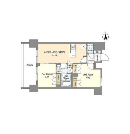 ジオエント上野稲荷町の物件間取画像
